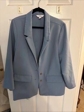 Old Navy Pale Blue Single-Button Blazer